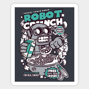 Retro Cereal Box Robot Crunch // Junk Food Nostalgia // Cereal Lover Magnet